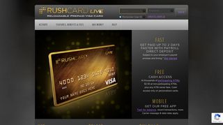 RushCard Live - Prepaid Visa Debit Card