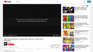Baby Sensory Rainbow - fun baby video with music - Infant Visual ...