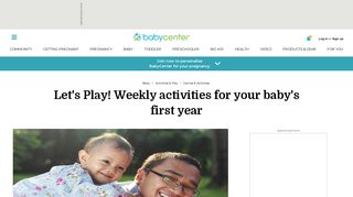 Let's Play! Weekly activities for your baby's first year | BabyCenter