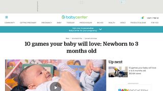 10 games your baby will love: Newborn to 3 months old | Video ...