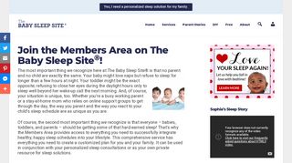 Join the Members Area on The Baby Sleep Site®! | The ...