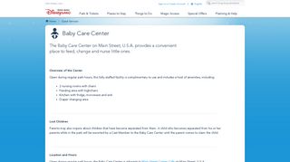 Baby Care Center | Hong Kong Disneyland Resort