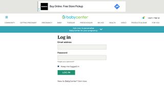Log in - BabyCenter