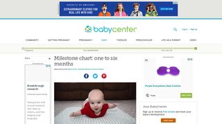 Milestone chart: one to six months - BabyCenter Australia