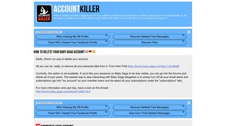 Delete your Baby Gaga account | accountkiller.com