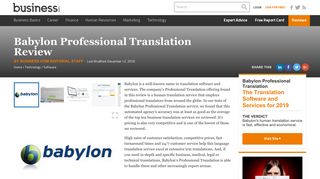 Babylon Professional Translation Review - Business.com