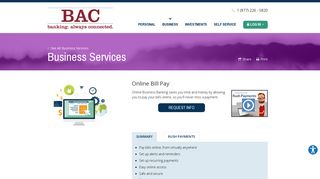 Online Bill Pay | BAC Community Bank | East Contra Costa, CA - San ...