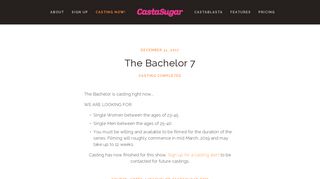 The Bachelor 7 — Online Casting Call and Audition Software ...
