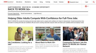 BACK TO WORK 50+ Connects Employers and Older Workers - AARP