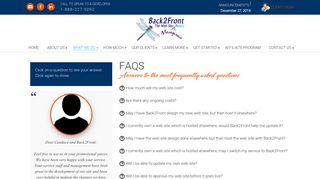 Back2Front - FAQs