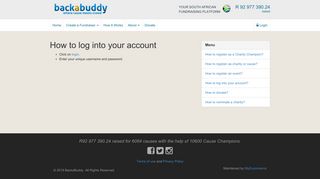 How to log into your account | BackaBuddy