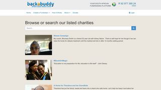 Charity - Browse | BackaBuddy