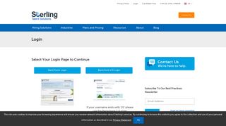 Client Login Access Hub | Sterling Talent Solutions