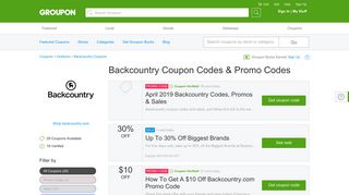 Backcountry.com Coupons, Promo Codes & Deals 2019 - Groupon