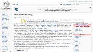 Backdoor (computing) - Wikipedia