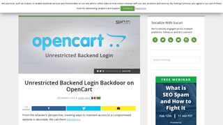 Unrestricted Backend Login Backdoor on OpenCart - Sucuri Blog