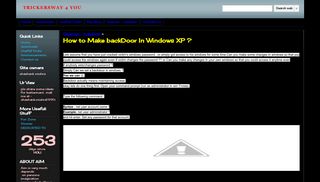 How to Make backDoor In Windows XP ? - TRICKERSWAY 4 YOU