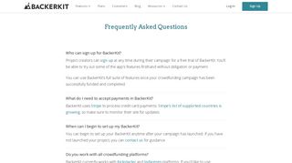 FAQ | BackerKit