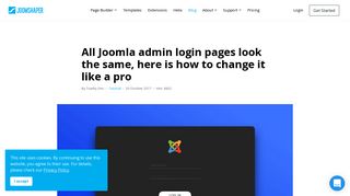 All Joomla admin login pages look the same, here is how to change it ...