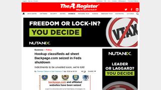 Hookup classifieds ad sheet Backpage.com seized in Feds shutdown ...