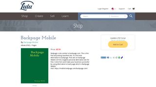 Backpage Mobile by Backpage Mobile (eBook) - Lulu