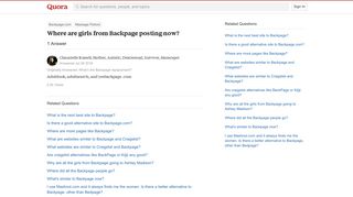 Where are girls from Backpage posting now? - Quora