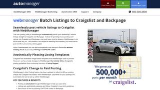 Batch Listings to Craigslist and Backpage - AutoManager