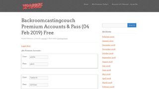 Backroomcastingcouch Premium Accounts & Pass - xpassgf