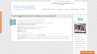 Backroom Casting Couch Password | Porn Passwords