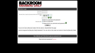 Members Login - Backroom Casting Couch