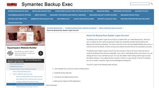 About the Backup Exec System Logon Account | Symantec Backup Exec