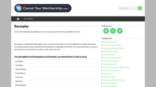 Baconplay - Cancel Your Membership