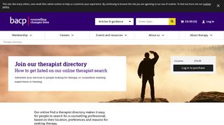 Join BACP's online therapist directory