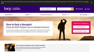 How to find a therapist - BACP