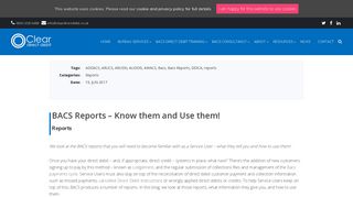BACS Reports - Know them and Use them! - Clear Direct Debit