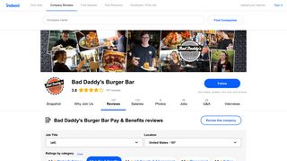 Working at Bad Daddy's Burger Bar: Employee Reviews about Pay ...