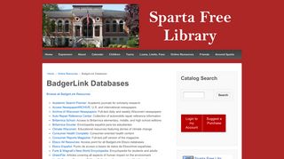 BadgerLink Databases – Sparta Free Library