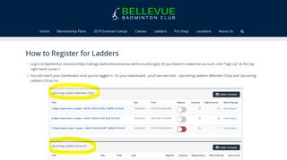 How to Register for Ladders – Bellevue Badminton Club | Bellevue