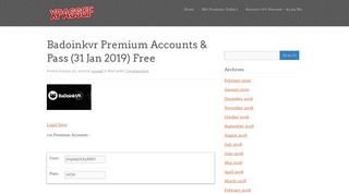 Badoinkvr Premium Accounts & Pass - xpassgf