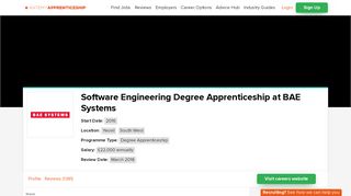 Software Engineering Degree Apprenticeship at BAE Systems Review ...