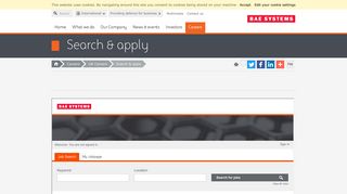 Search & apply | BAE Systems | International