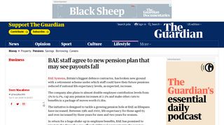 BAE staff agree to new pension plan that may see payouts fall ...