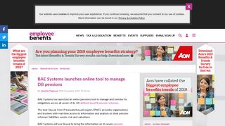 BAE Systems launches online tool to manage DB pensions ...