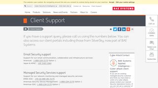 Client Support | BAE Systems