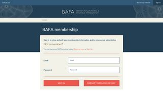 Login - BAFA