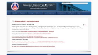 Germany Export Control Information - BIS