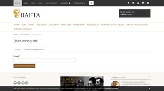 User account | BAFTA