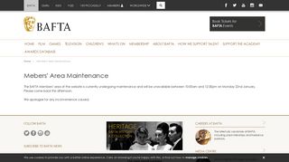 Members' Area Maintenance | BAFTA - Bafta.org
