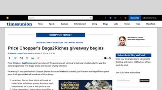 Price Chopper's Bags2Riches giveaway begins - Shopportunist