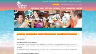 FAQ's | Bahama Breeze Caribbean Restaurant